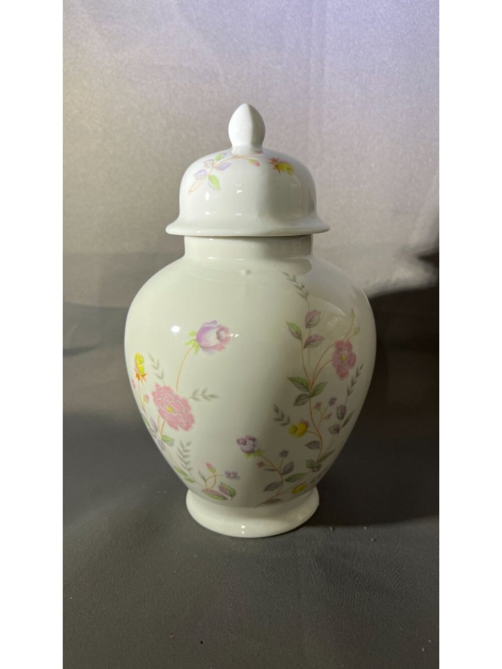 Floral Ginger Jar Vase With Lid Made In Japan Ceramic